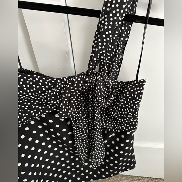 J.Crew Polka Dot One Shoulder Tank Size 12 - Picture 4 of 5